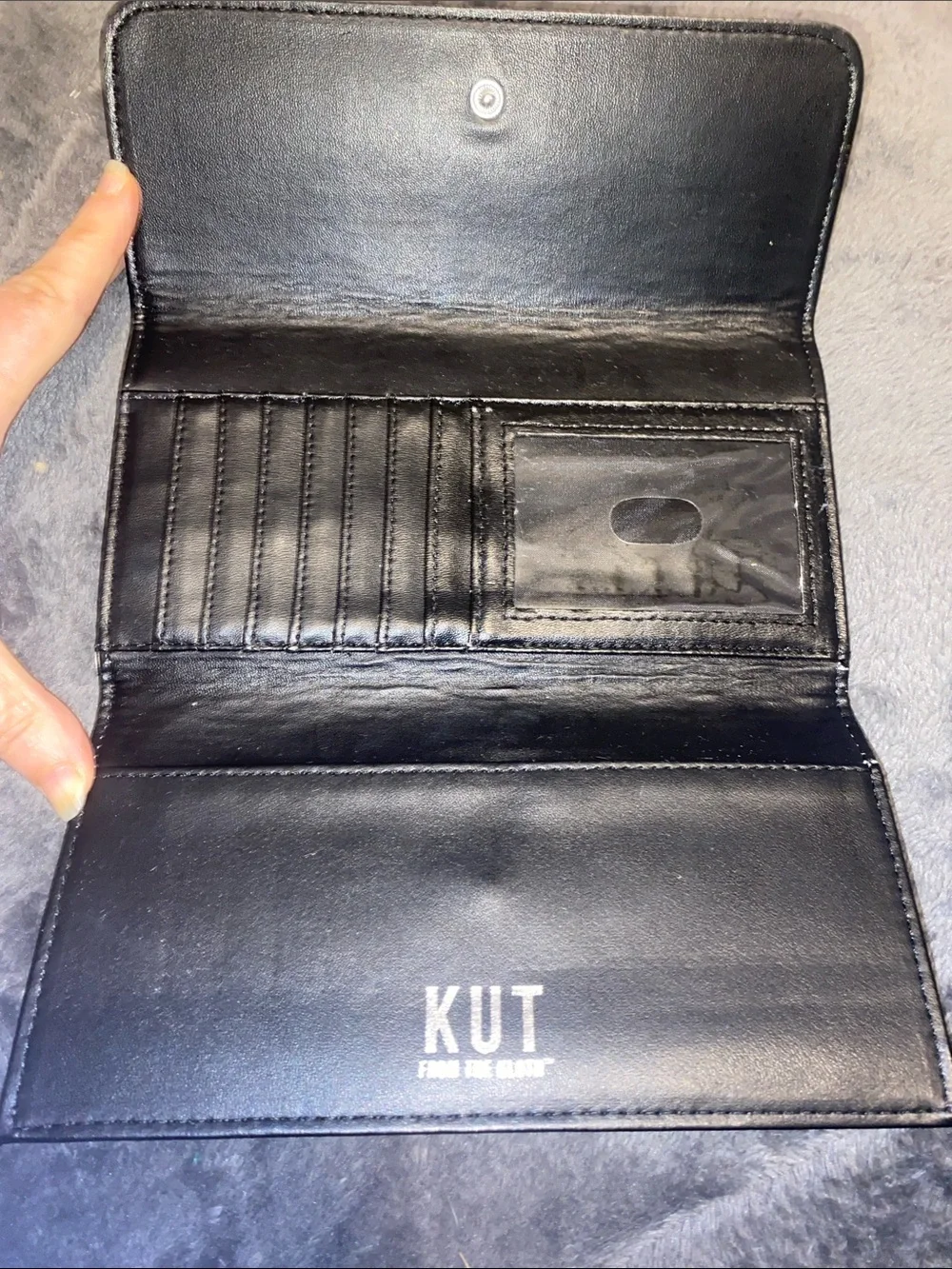 Kut from the Kloth Black and White Striped Wallet